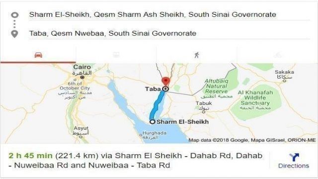 Transfer from Taba to Sharm El Sheikh hotels