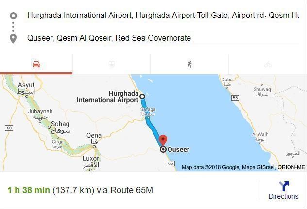 Transfer from Elquseir to Hurghada Airport