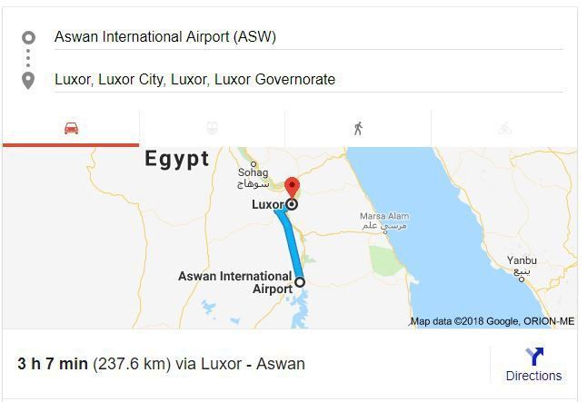 Transfer from Luxor to Aswan Airport