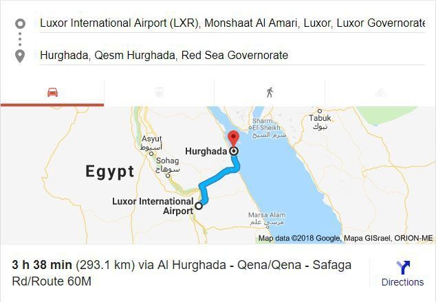 Transfer from Hurghada to Luxor Airport