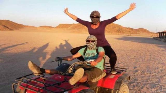 Zonsondergang Woestijn Safari Excursies Quad Marsa Alam